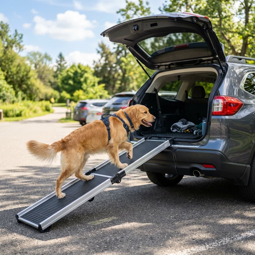 Practical dog guide: Safe Car Ramps for Large Dogs: Protecting Hips and Joints